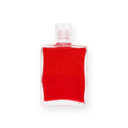 Rote Flasche für Energiearbeit, um positive Schwingungen und energetische Balance zu fördern.