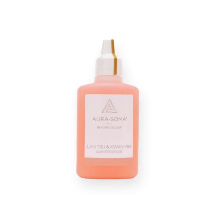 Aura-Soma Flasche mit Lao Tsu & Kwan Yin Essenz für Energiearbeit und spirituelles Gleichgewicht.