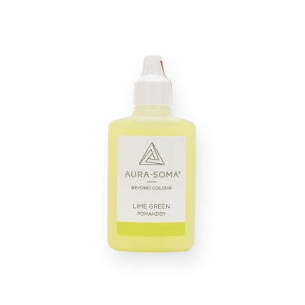 Aura-Soma Lime Green Pomander für Energiearbeit, unterstützt durch Farbe und Duft.