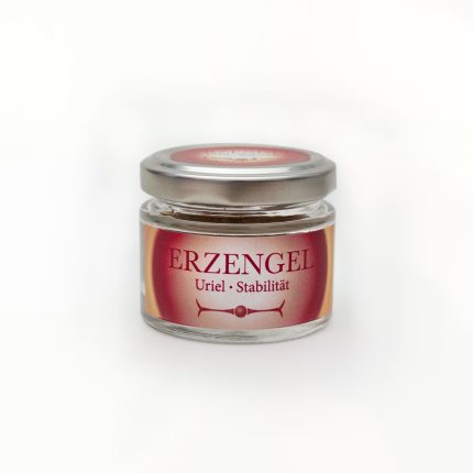 Glas mit Erzengel Uriel und Stabilität, ideal zur Unterstützung der Energiearbeit und spirituellen Praxis.