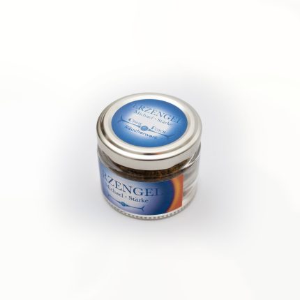 Kleines Glas mit Erzengel-Räucherwerk für Energiearbeit, verstärkt spirituelle Praktiken und meditative Energiearbeit.